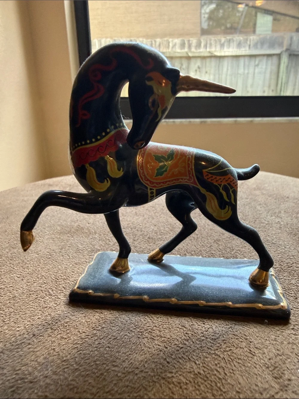 Franklin Mint Multicolor Unicorn Figurine Shelf Display